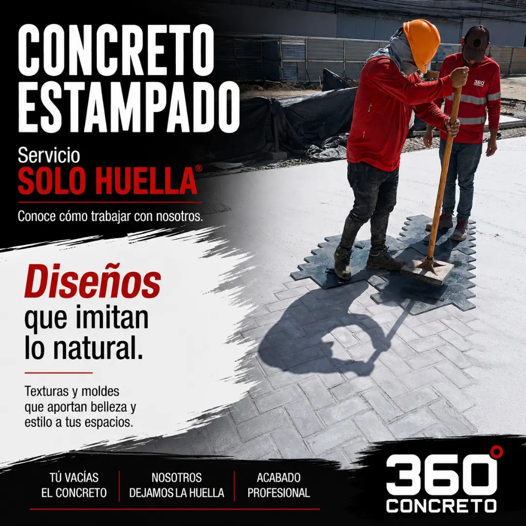 SOLO HUELLA® | Servicio Profesional de Estampado de Concreto | Concreto 360 Venezuela