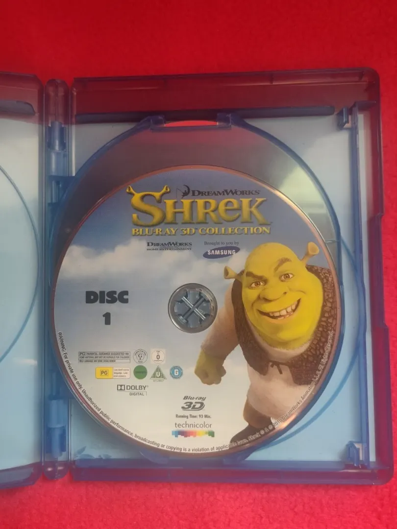 Película completa Blu-ray 3D SHREK original