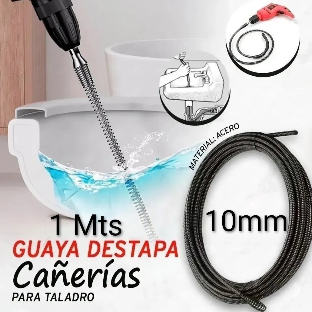 Guayas de 1 Mts destapa cañerías para taladros