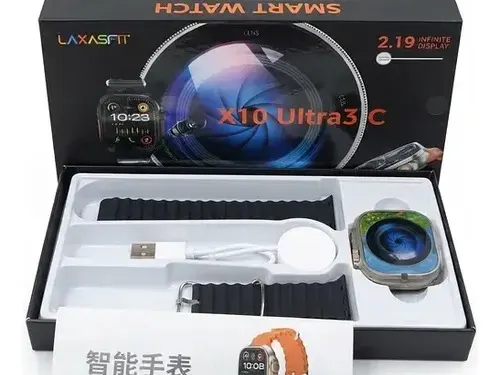 Reloj inteligente X10 Ultra con cámara y accesorios incluidos