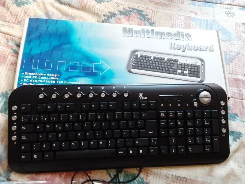 Teclado multimedia para computadora-marca Xtech