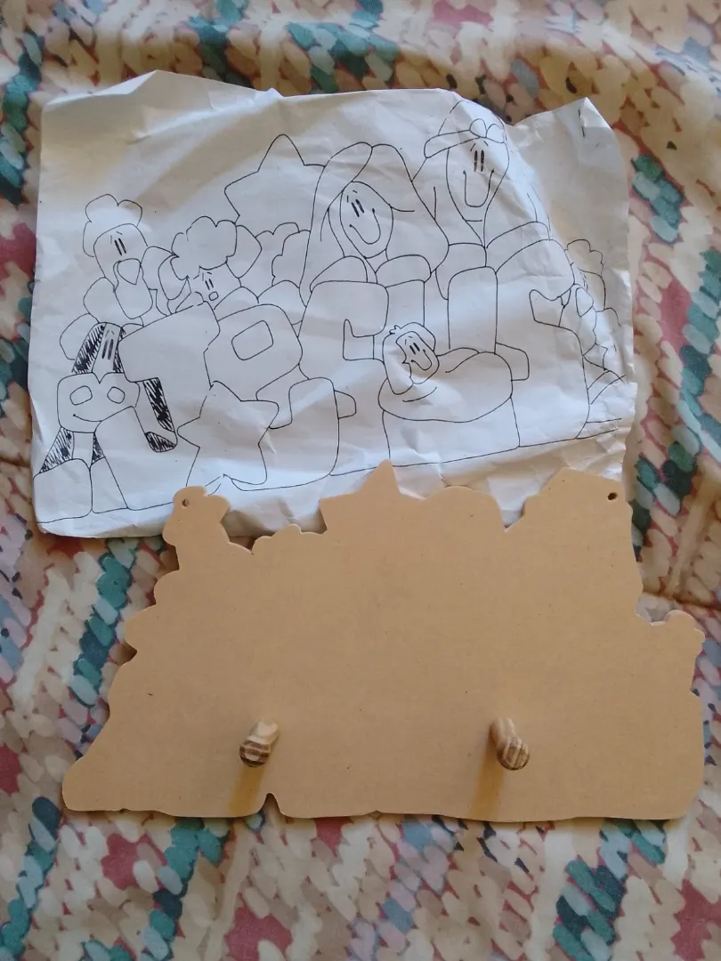 Silueta de Nacimiento en Perchero en MDF