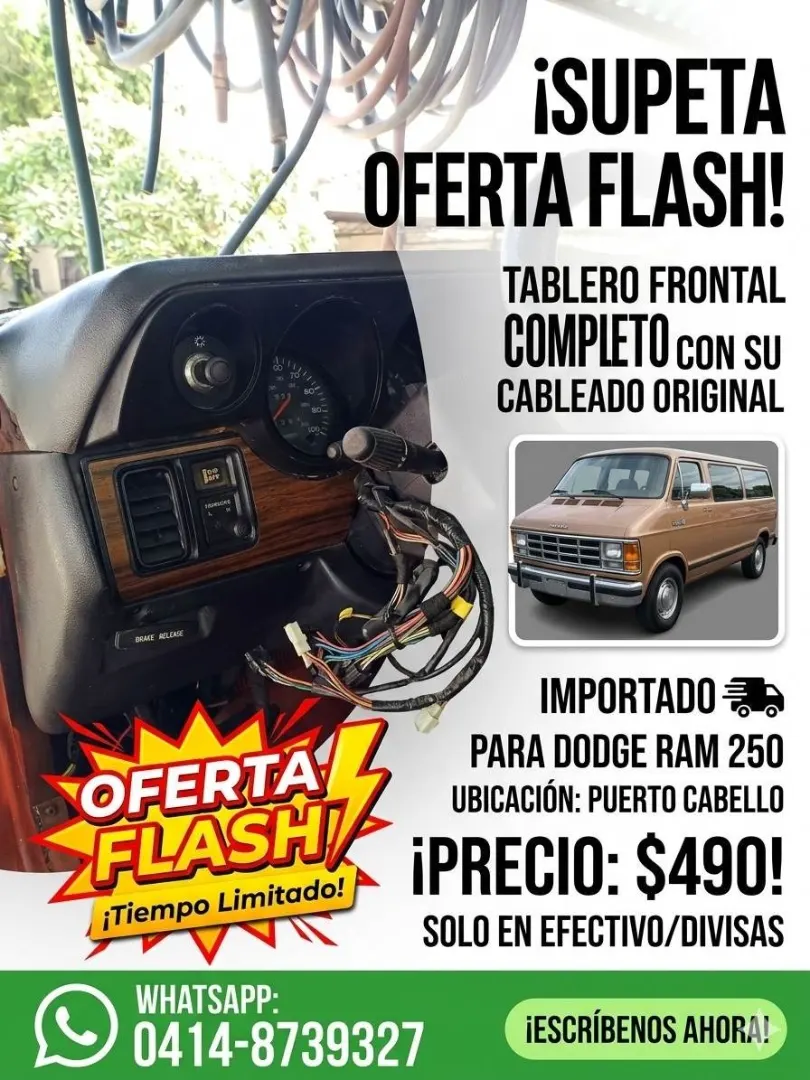 ¡Renueva el interior de tu Dodge Ram Van 250 con un tablero original e impecable!